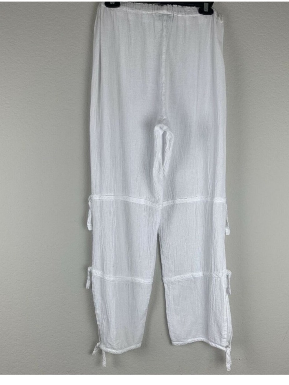 Oh My Gauze!  Kally Cotton Side Tie Pants Large - Picture 5 of 5